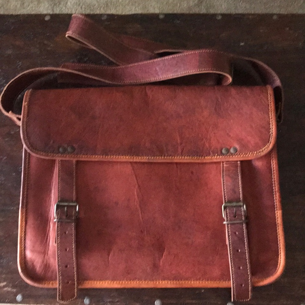 Leather men's bag